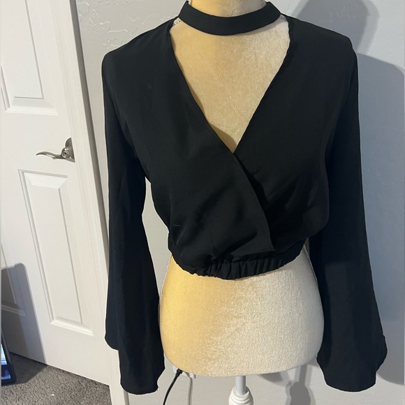 $5 BLACK BLOUSE. NEW WITH TAGS. SIZE MED. $5 if bundled - Picture 5 of 13